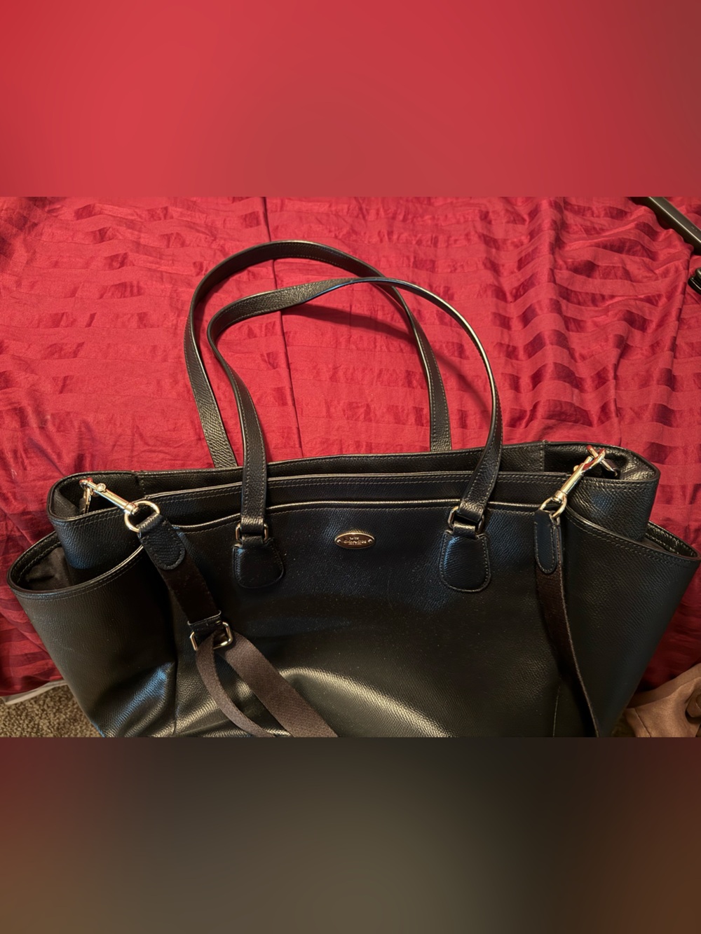 Coach Black “Baby Bag” Diaper Bag with Adjustable Strap - Picture 5 of 5
